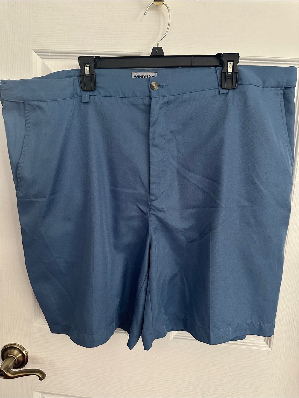 Windham Classic Flat-Front Shorts in Slate Blue